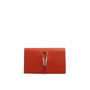 Giada Red Leather Clutch Women's Bag (Pre-Owned)